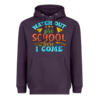Plum watch out pre school here i come Heavyweight Hoodie - texasbilliewilder