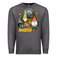 Charcoal Heather farm truck autumn gnomes Premium Sweatshirt - RanaPortraitStore