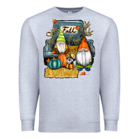 Heather Grey farm truck autumn gnomes Premium Sweatshirt - RanaPortraitStore