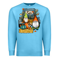 Ocean Blue farm truck autumn gnomes Premium Sweatshirt - RanaPortraitStore