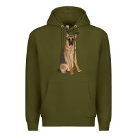 Army Green german shepherd Premium Hoodie - JahusDesignShop