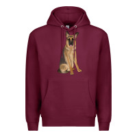 Burgundy german shepherd Premium Hoodie - JahusDesignShop