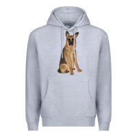 Heather Grey german shepherd Premium Hoodie - JahusDesignShop