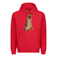 Red german shepherd Premium Hoodie - JahusDesignShop