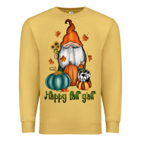 Antique Gold happy fall y'all gnome Premium Sweatshirt - RanaPortraitStore