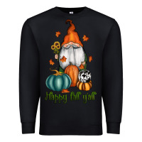Black happy fall y'all gnome Premium Sweatshirt - RanaPortraitStore