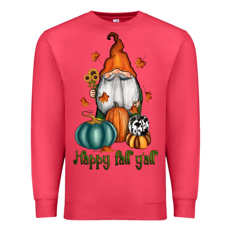 Happy Fall Y'all Gnome Premium Sweatshirt by RanaPortraitStore | Teevron
