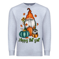 Heather Grey happy fall y'all gnome Premium Sweatshirt - RanaPortraitStore