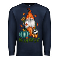 Navy happy fall y'all gnome Premium Sweatshirt - RanaPortraitStore