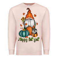 Pale Pink happy fall y'all gnome Premium Sweatshirt - RanaPortraitStore