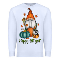 White happy fall y'all gnome Premium Sweatshirt - RanaPortraitStore