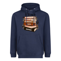Navy i teach strength bravery equality love history Heavyweight Hoodie - Zillion Design Studio