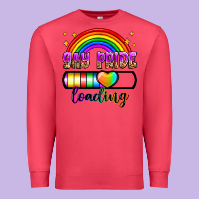 Gay Pride Loading Premium Sweatshirt Designed By Zillion Design Studio
