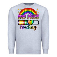 Heather Grey gay pride loading Premium Sweatshirt - Zillion Design Studio