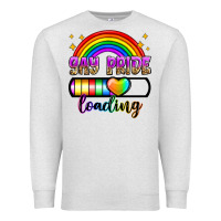 Oatmeal Heather gay pride loading Premium Sweatshirt - Zillion Design Studio
