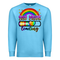 Ocean Blue gay pride loading Premium Sweatshirt - Zillion Design Studio