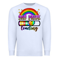 White gay pride loading Premium Sweatshirt - Zillion Design Studio