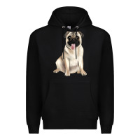 Black pug Premium Hoodie - JahusDesignShop