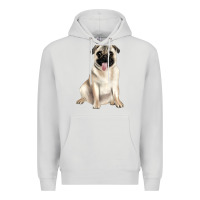Dove Grey pug Premium Hoodie - JahusDesignShop