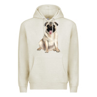 Oatmeal Heather pug Premium Hoodie - JahusDesignShop
