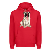 Red pug Premium Hoodie - JahusDesignShop