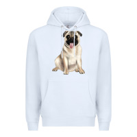 White pug Premium Hoodie - JahusDesignShop