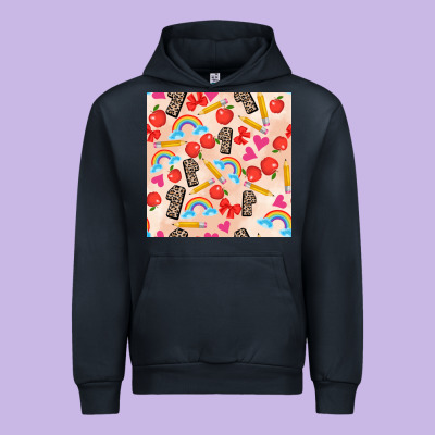 Back To School Seamless Pattern 1 (3600x3600) Urban Hoodie Designed By Adodesignshop