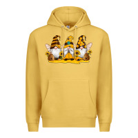 Antique Gold western bee gnomes beehive honey sunflowers Premium Hoodie - Artiststas