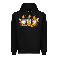 Black western bee gnomes beehive honey sunflowers Premium Hoodie - Artiststas