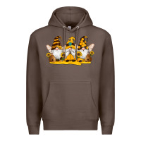 Coffee western bee gnomes beehive honey sunflowers Premium Hoodie - Artiststas