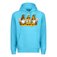 Ocean Blue western bee gnomes beehive honey sunflowers Premium Hoodie - Artiststas
