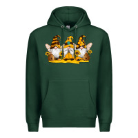 Sports Green western bee gnomes beehive honey sunflowers Premium Hoodie - Artiststas