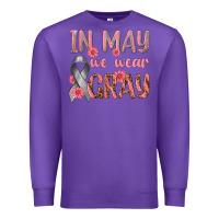 Purple In May We Wear Gray Premium Sweatshirt - texasbilliewilder