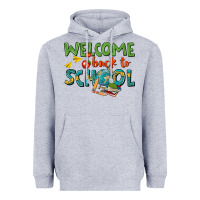 Heather Grey welcome back to school Heavyweight Hoodie - texasbilliewilder