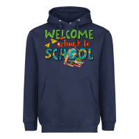 Navy welcome back to school Heavyweight Hoodie - texasbilliewilder