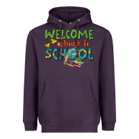 Plum welcome back to school Heavyweight Hoodie - texasbilliewilder
