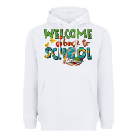 White welcome back to school Heavyweight Hoodie - texasbilliewilder