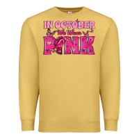 Antique Gold In October We Wear Pink Premium Sweatshirt - texasbilliewilder