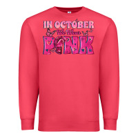 Cardinal In October We Wear Pink Premium Sweatshirt - texasbilliewilder