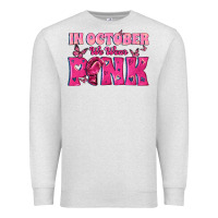 Oatmeal Heather In October We Wear Pink Premium Sweatshirt - texasbilliewilder