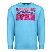 Ocean Blue In October We Wear Pink Premium Sweatshirt - texasbilliewilder