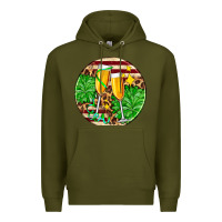 Army Green Christmas champagnes Premium Hoodie - AdoDesignShop