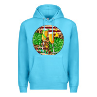 Ocean Blue Christmas champagnes Premium Hoodie - AdoDesignShop