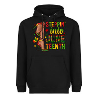 Black steppin into juneteenth Heavyweight Hoodie - Zillion Design Studio