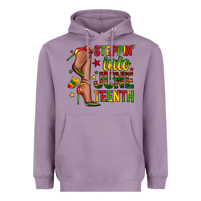 Steppin Into Juneteenth Heavyweight Hoodie by Zillion Design Studio | Teevron
