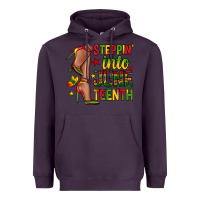 Plum steppin into juneteenth Heavyweight Hoodie - Zillion Design Studio