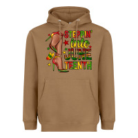 Toasted Coconut steppin into juneteenth Heavyweight Hoodie - Zillion Design Studio