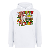 White steppin into juneteenth Heavyweight Hoodie - Zillion Design Studio
