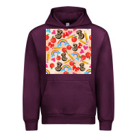 Mauve Wine back to school seamless pattern 3 (3600x3600) Urban Hoodie - AdoDesignShop