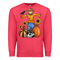 Cardinal pumpkin sunflower fall scarecrow Premium Sweatshirt - RanaPortraitStore
